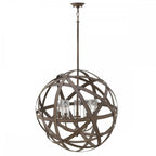 HK-CARSON-5P Carson Outdoor 5 Light Outdoor Chandelier Vintage Iron