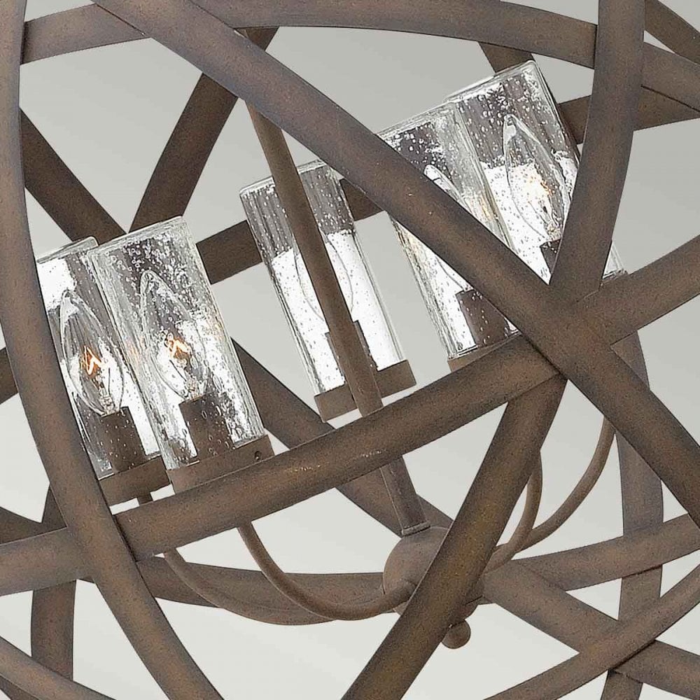 HK-CARSON-5P Carson Outdoor 5 Light Outdoor Chandelier Vintage Iron