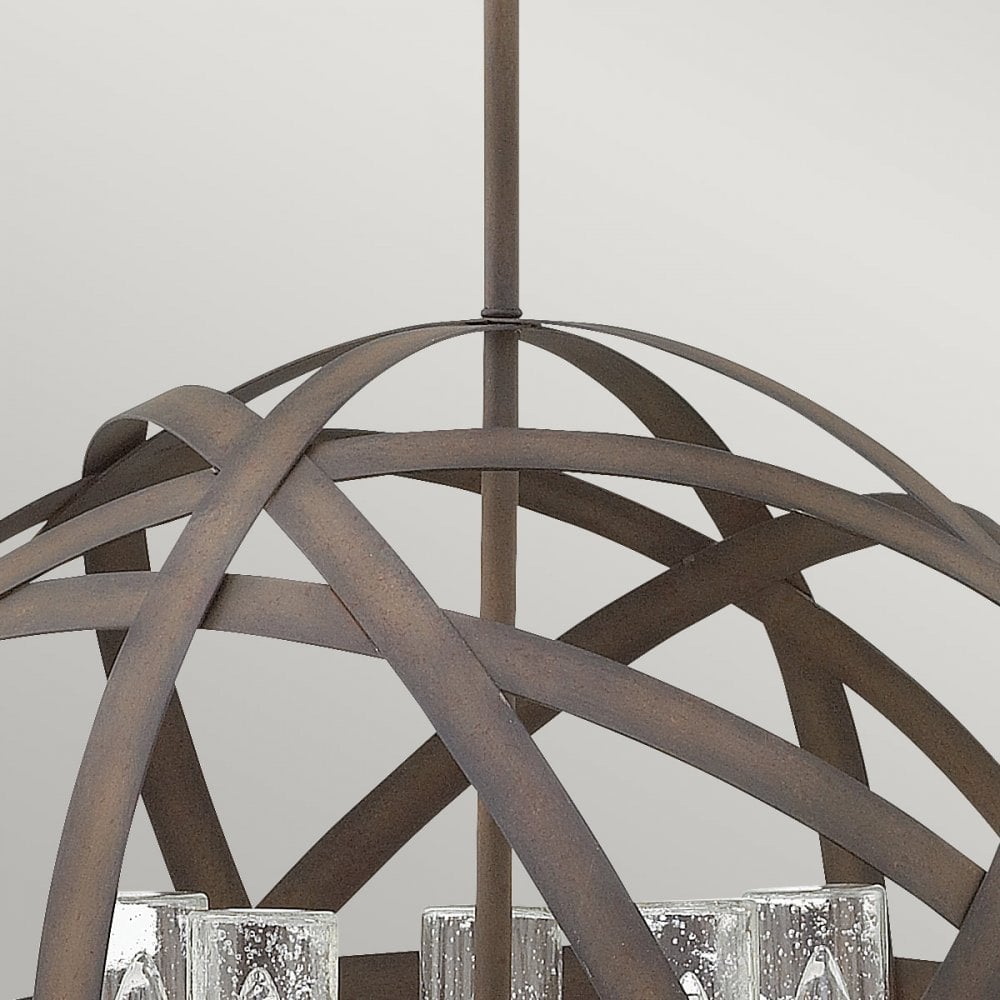 HK-CARSON-5P Carson Outdoor 5 Light Outdoor Chandelier Vintage Iron