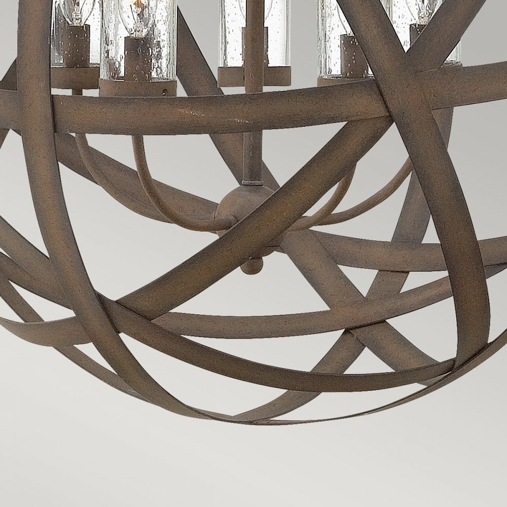 HK-CARSON-5P Carson Outdoor 5 Light Outdoor Chandelier Vintage Iron