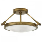 HK-COLLIER-SF-S Collier 3 Light Semi-Flush Heritage Brass