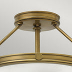 HK-COLLIER-SF-S Collier 3 Light Semi-Flush Heritage Brass