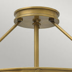 HK-COLLIER-SF-M Collier 4 Light Large Semi-Flush Heritage Brass