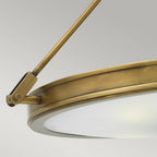 HK-COLLIER-SF-M Collier 4 Light Large Semi-Flush Heritage Brass