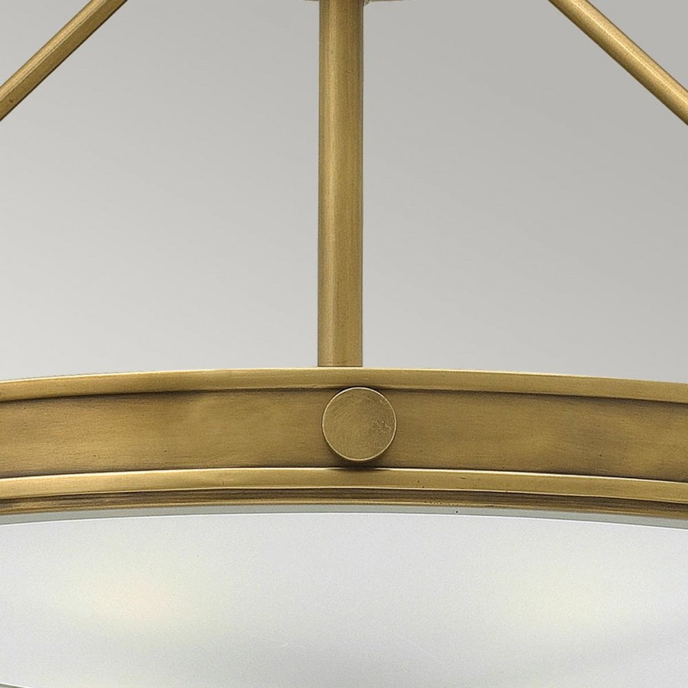 HK-COLLIER-SF-M Collier 4 Light Large Semi-Flush Heritage Brass