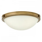 HK-COLLIER-F-S Collier 2 Light Small Flush Heritage Brass