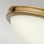 HK-COLLIER-F-S Collier 2 Light Small Flush Heritage Brass