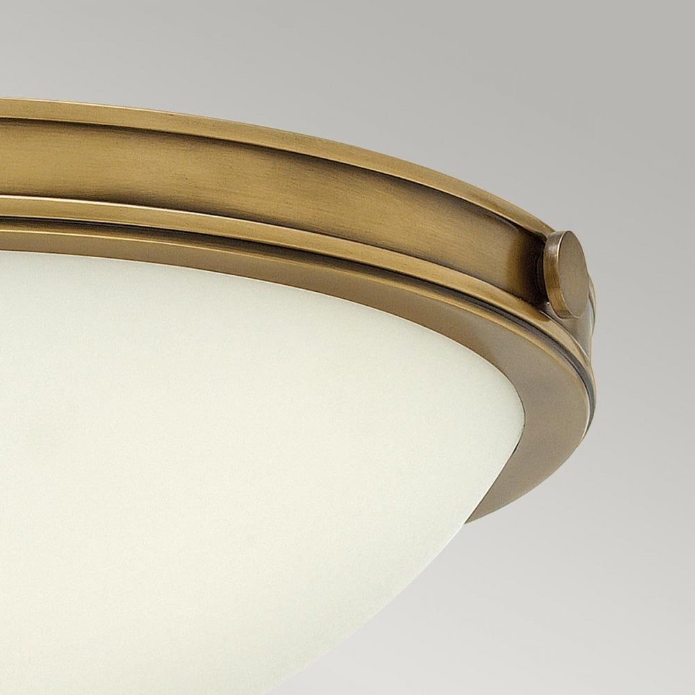 HK-COLLIER-F-S Collier 2 Light Small Flush Heritage Brass
