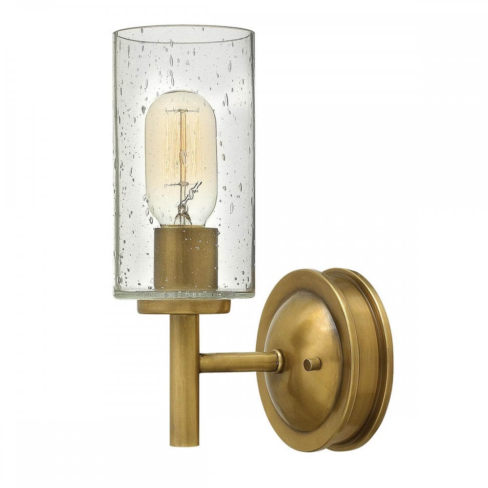 HK-COLLIER1 Collier 1 Light Wall Light Heritage Brass