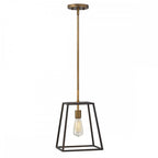 HK-FULTON-P Fulton 1 Light Pendant Bronze and Brass