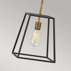 HK-FULTON-P Fulton 1 Light Pendant Bronze and Brass