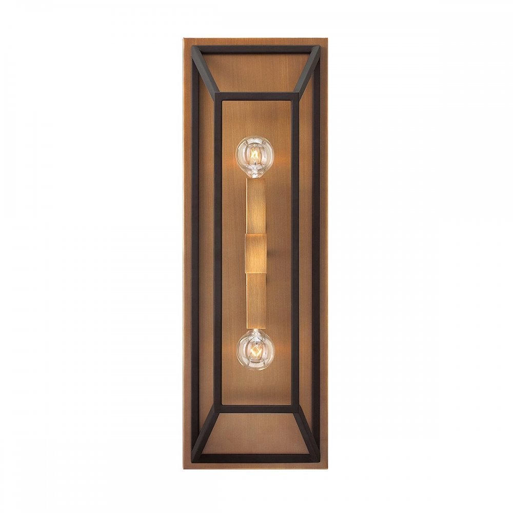 HK-FULTON2 Fulton 2 Light Wall Light Bronze and Brass (S)