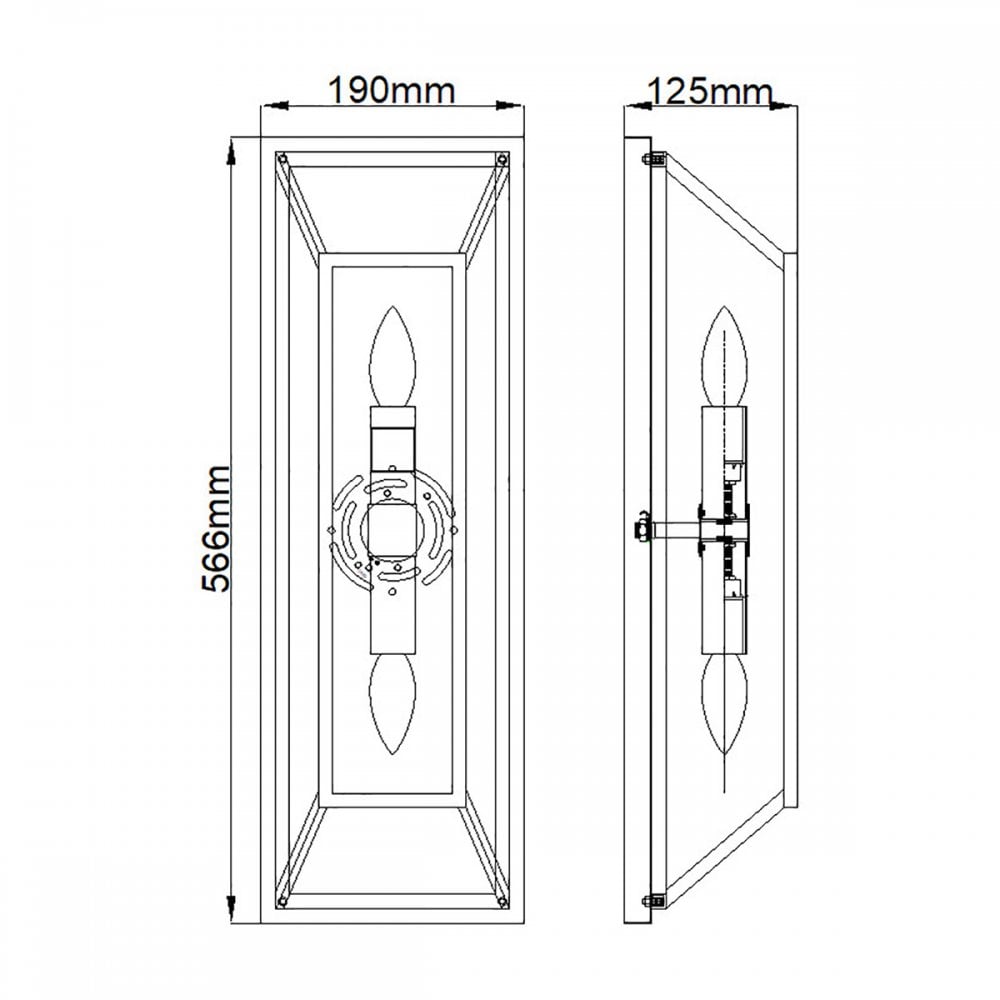 HK-FULTON2 Fulton 2 Light Wall Light Bronze and Brass (S)