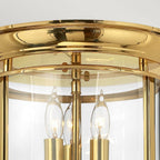 HK-GENTRY-F-PB Gentry 3 Light Flush Polished Brass