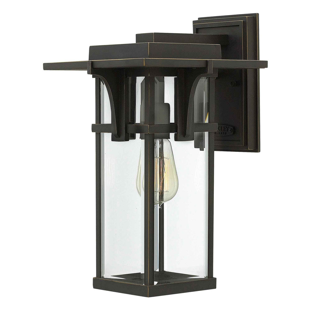 HK-MANHATTAN2-M Manhattan Outdoor 1 Light Medium Wall Lantern Oil Rubbed Bronze