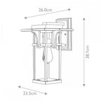 HK-MANHATTAN2-M Manhattan Outdoor 1 Light Medium Wall Lantern Oil Rubbed Bronze