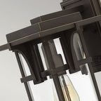 HK-MANHATTAN2-M Manhattan Outdoor 1 Light Medium Wall Lantern Oil Rubbed Bronze