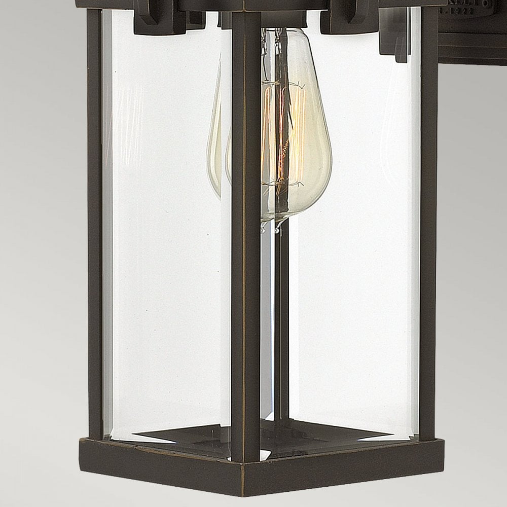 HK-MANHATTAN2-M Manhattan Outdoor 1 Light Medium Wall Lantern Oil Rubbed Bronze