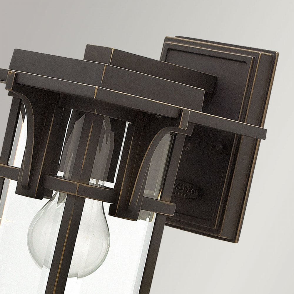 HK-MANHATTAN2-S Manhattan Outdoor 1 Light Small Wall Lantern Oil Rubbed Bronze