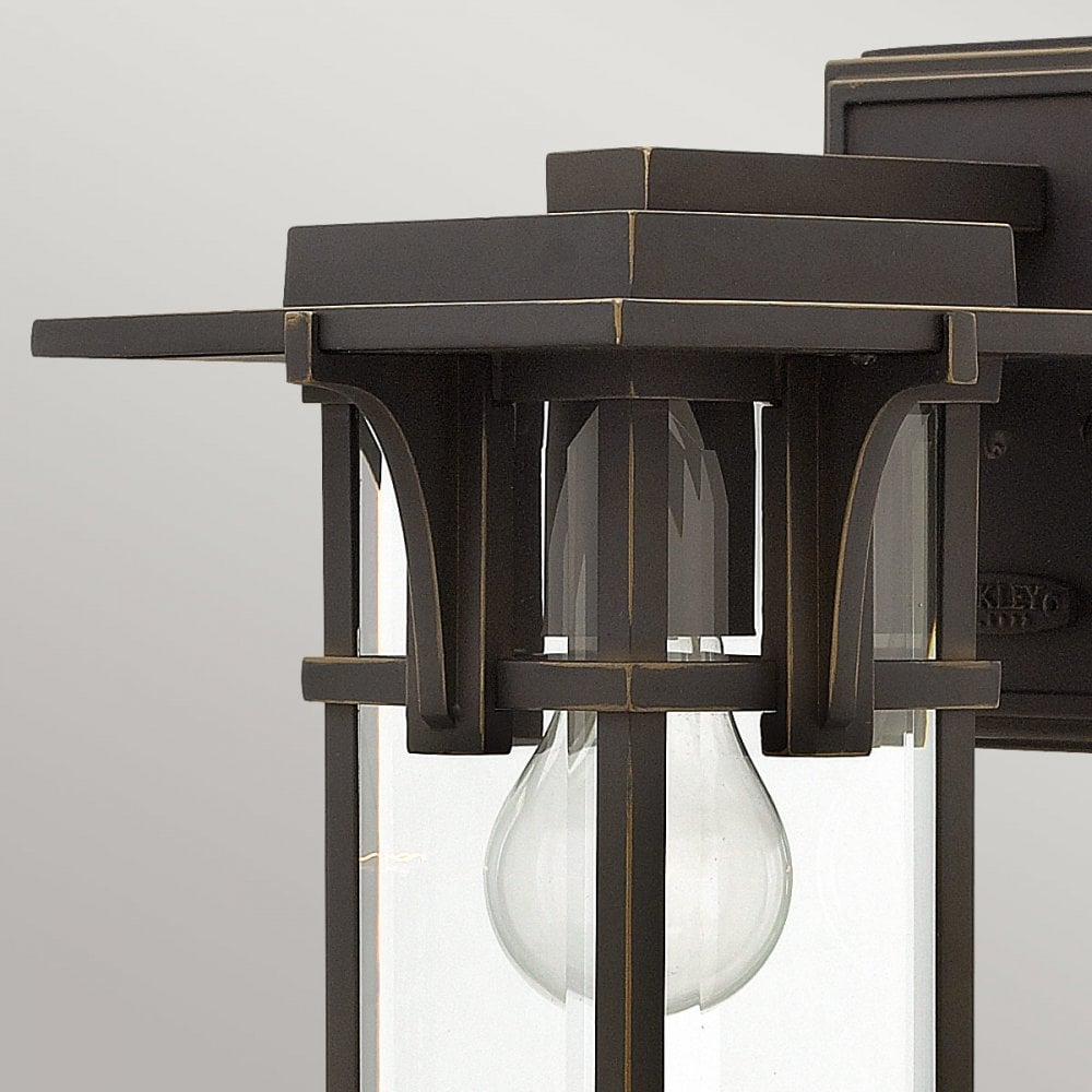 HK-MANHATTAN2-S Manhattan Outdoor 1 Light Small Wall Lantern Oil Rubbed Bronze