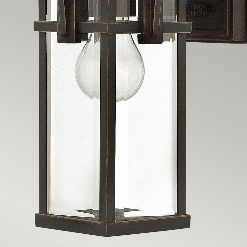 HK-MANHATTAN2-S Manhattan Outdoor 1 Light Small Wall Lantern Oil Rubbed Bronze
