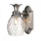 HK-PLANT-BATH-PL Plantation Bathroom 1 Light Wall Light Polished Antique Nickel