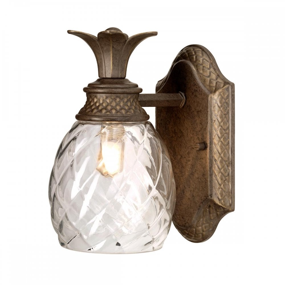 HK-PLANT-BATH-PZ Plantation Bathroom 1 Light Wall Light Pearl Bronze