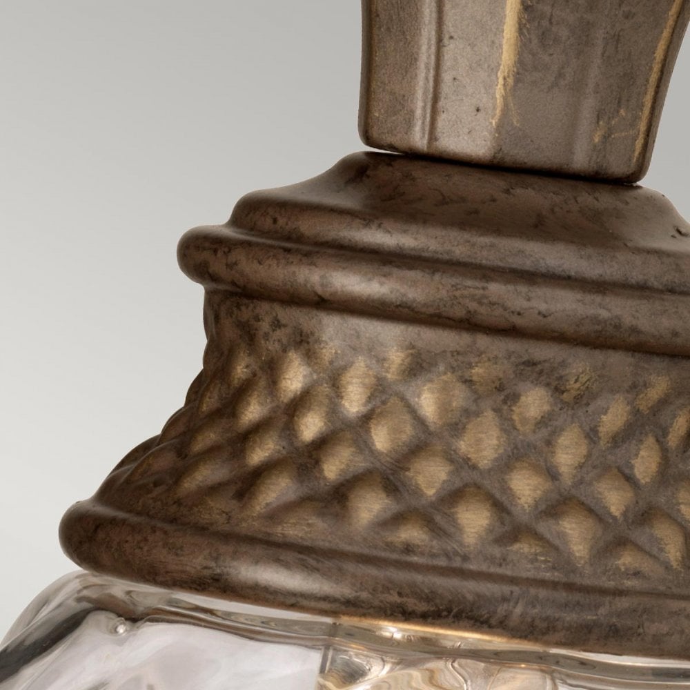 HK-PLANT-BATH-PZ Plantation Bathroom 1 Light Wall Light Pearl Bronze