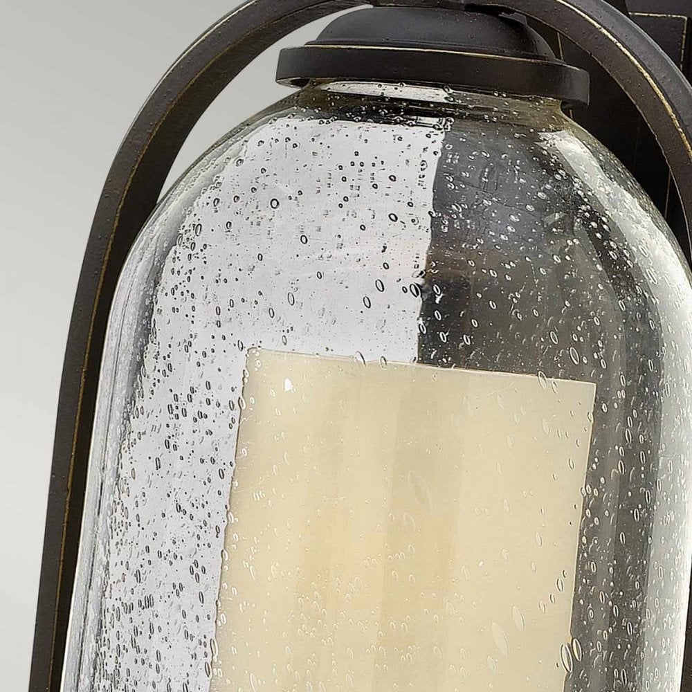 HK-QUINCY-M Quincy Outdoor 1 Light Medium Wall Lantern Oil Rubbed Bronze