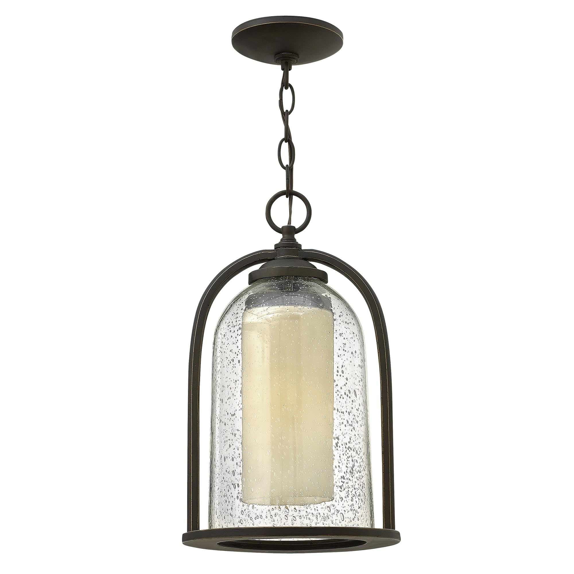 HK-QUINCY8-M Quincy Outdoor 1 Light Medium Chain Lantern Oil Rubbed Bronze