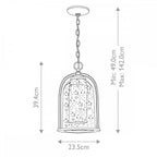 HK-QUINCY8-M Quincy Outdoor 1 Light Medium Chain Lantern Oil Rubbed Bronze