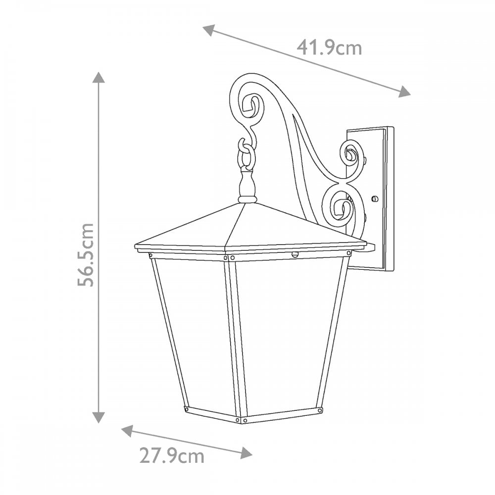HK-TRELLIS2-L Trellis Outdoor 4 Light Large Wall Lantern Regency Bronze