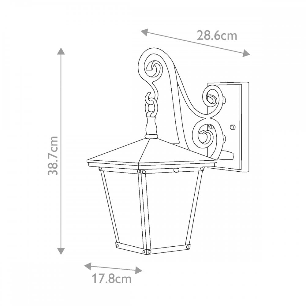 HK-TRELLIS2-S Trellis Outdoor 1 Light Small Wall Lantern Regency Bronze