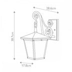 HK-TRELLIS2-S Trellis Outdoor 1 Light Small Wall Lantern Regency Bronze