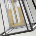 HK-WALKER2-L Walker Outdoor 2 Light Large Wall Lantern Buckeye Bronze with Heritage Brass