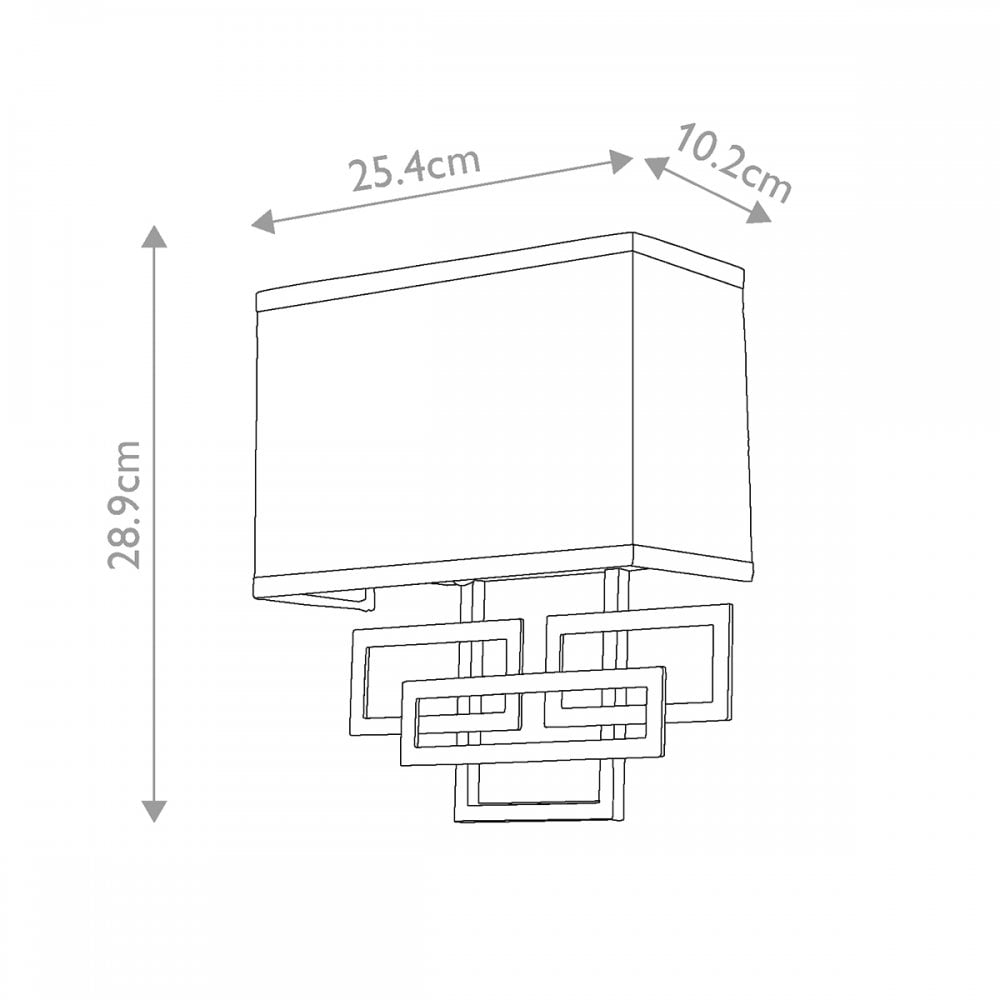 HK-LANZA2-BR Lanza 2 Light Wall Light Brushed Bronze (S)