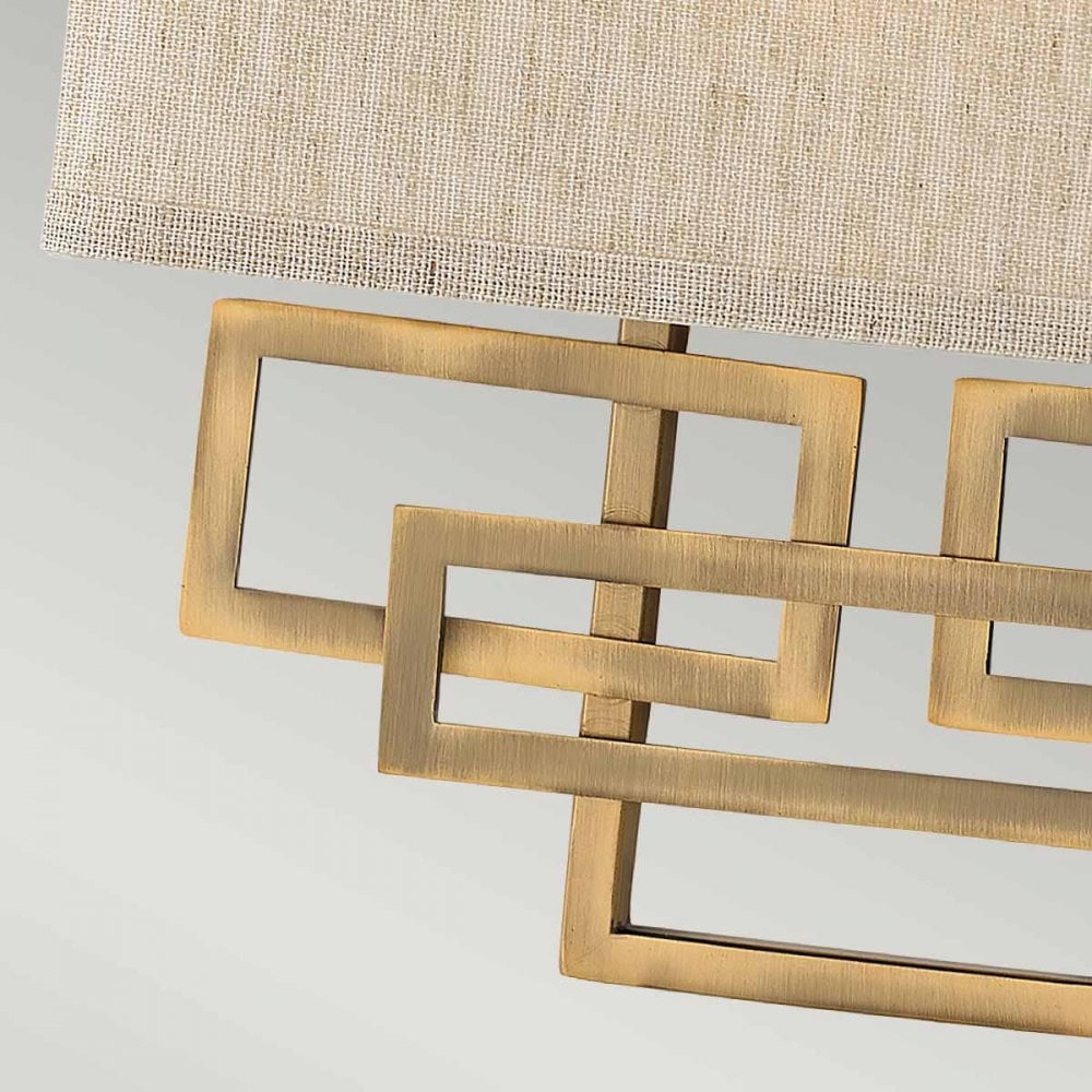 HK-LANZA2-BR Lanza 2 Light Wall Light Brushed Bronze