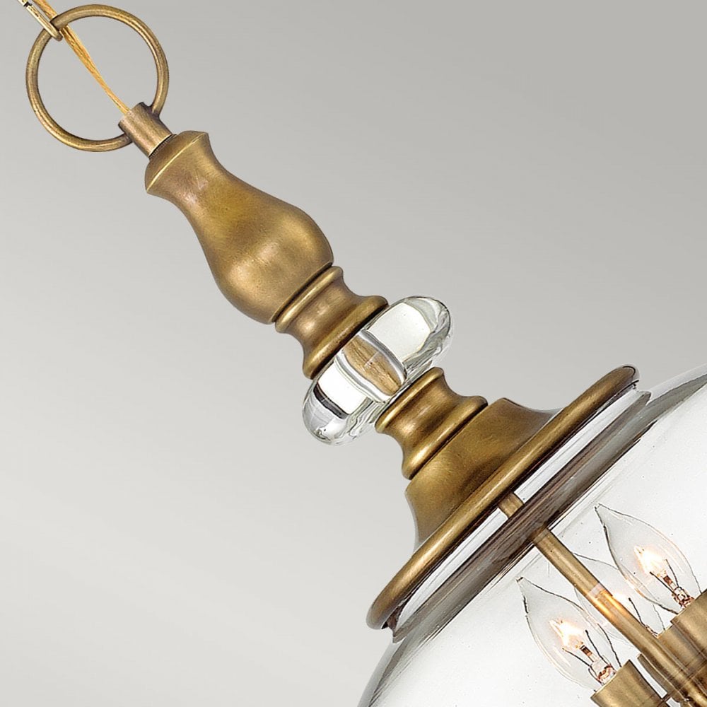 HK-WEXLEY-3P-HB Wexley 3 Light Pendant Heritage Brass