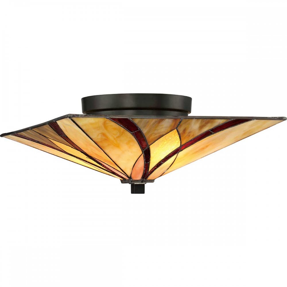 QZ-ASHEVILLE-F Asheville 2 Light Flush Valiant Bronze