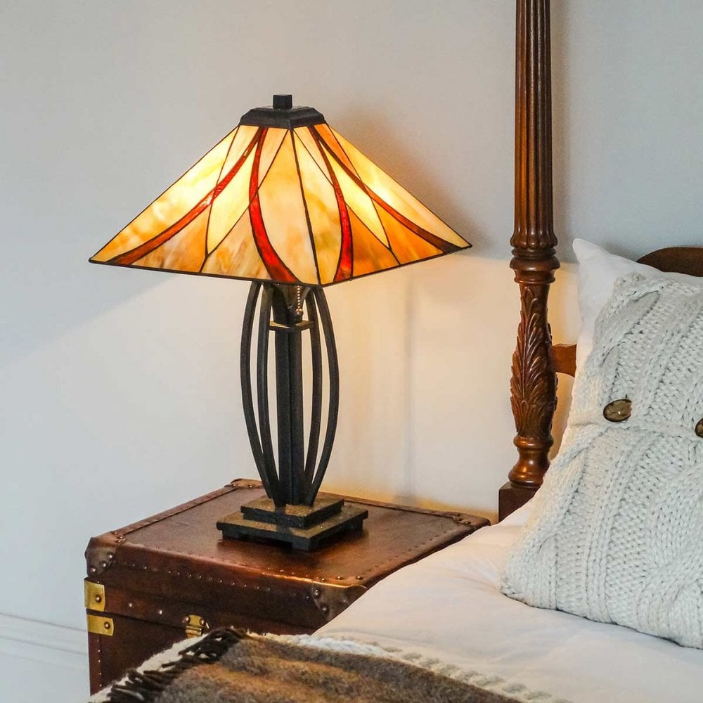 QZ-ASHEVILLE-TL Asheville 2 Light Table Lamp Valiant Bronze