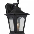 QZ-BEDFORD2-M Bedford Outdoor 1 Light Medium Wall Lantern Mystic Black