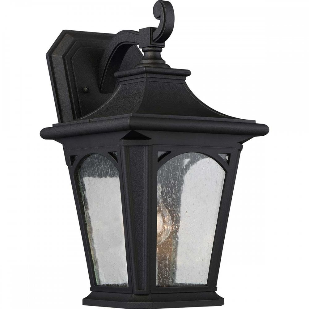 QZ-BEDFORD2-M Bedford Outdoor 1 Light Medium Wall Lantern Mystic Black