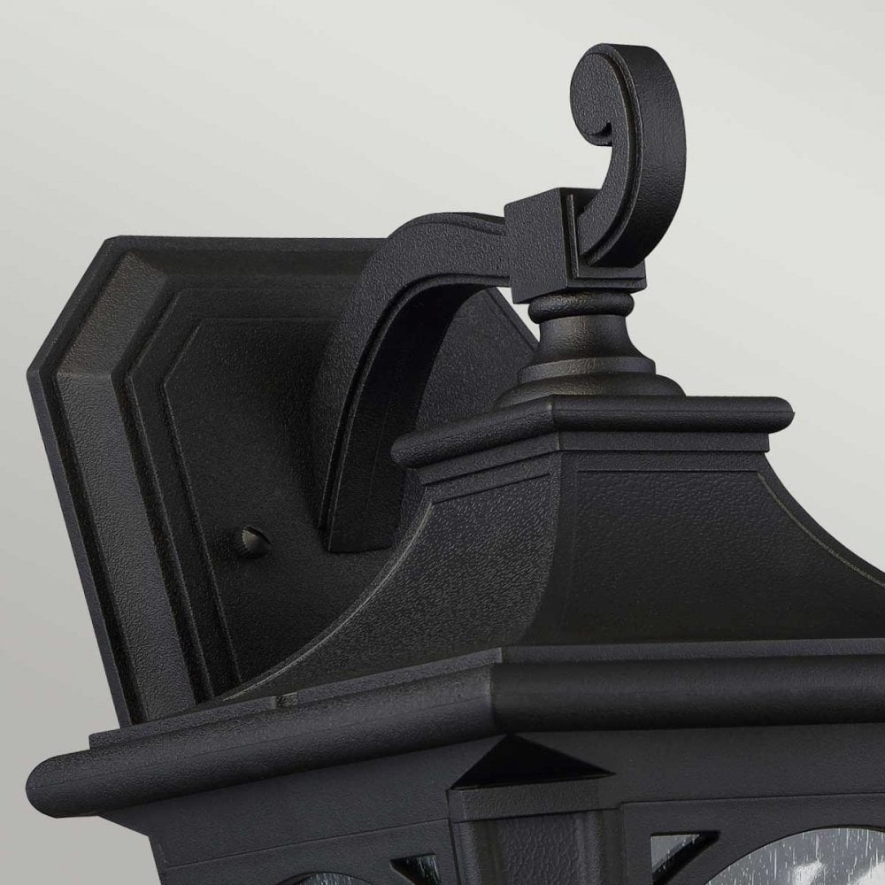 QZ-BEDFORD2-M Bedford Outdoor 1 Light Medium Wall Lantern Mystic Black