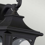 QZ-BEDFORD2-M Bedford Outdoor 1 Light Medium Wall Lantern Mystic Black