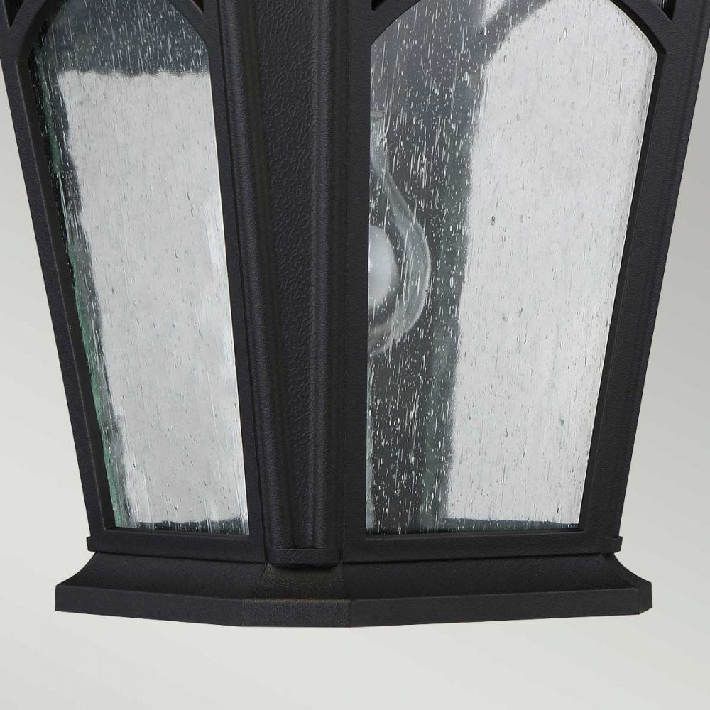 QZ-BEDFORD2-M Bedford Outdoor 1 Light Medium Wall Lantern Mystic Black