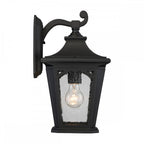QZ-BEDFORD2-M Bedford Outdoor 1 Light Medium Wall Lantern Mystic Black