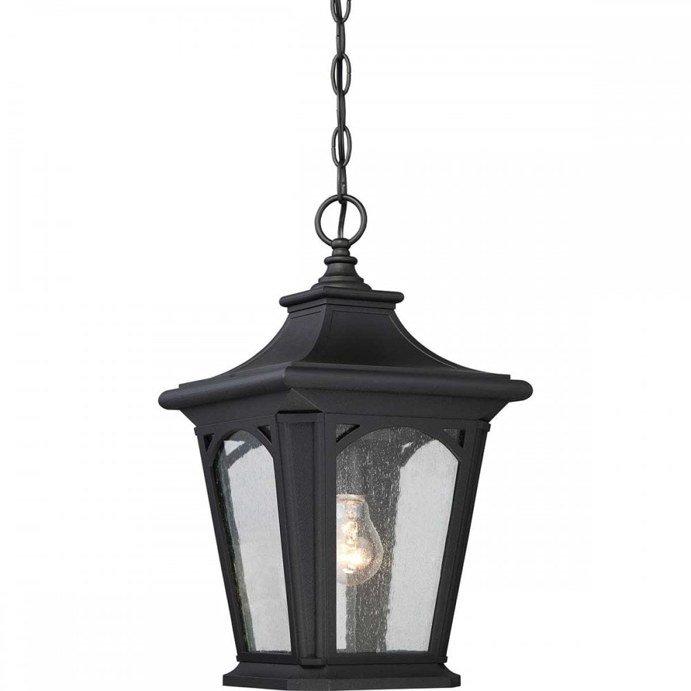 QZ-BEDFORD8-S Bedford Outdoor 1 Light Small Chain Lantern Mystic Black