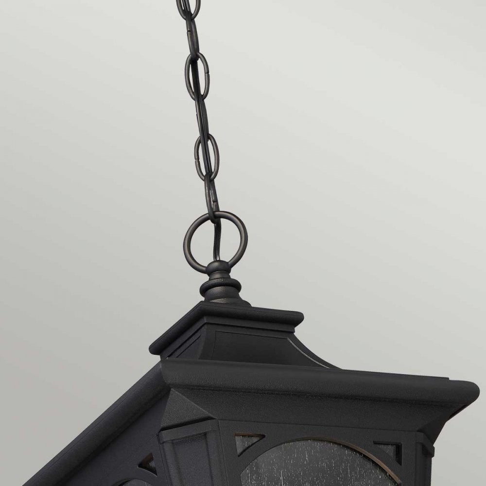 QZ-BEDFORD8-S Bedford Outdoor 1 Light Small Chain Lantern Mystic Black