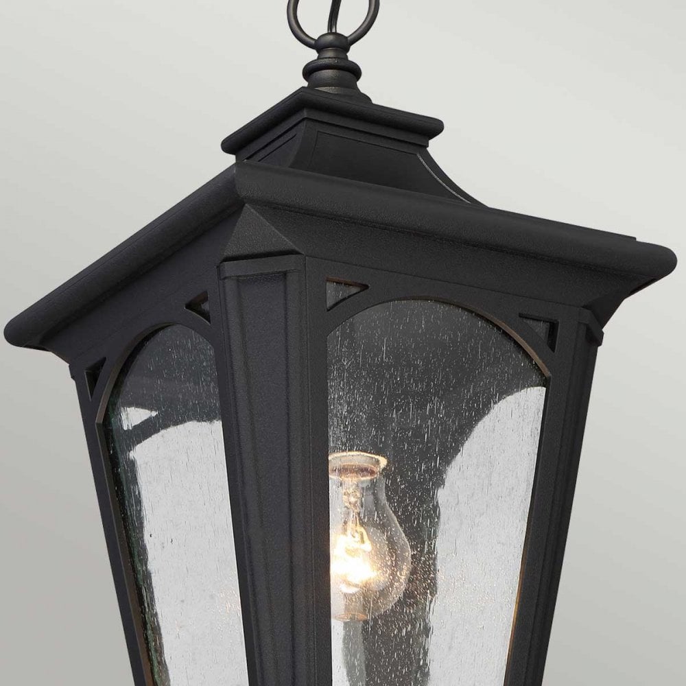 QZ-BEDFORD8-S Bedford Outdoor 1 Light Small Chain Lantern Mystic Black