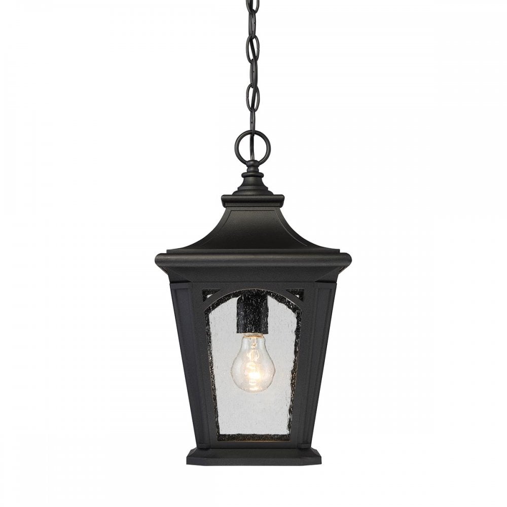 QZ-BEDFORD8-S Bedford Outdoor 1 Light Small Chain Lantern Mystic Black